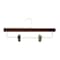 Nahanco 14in Mahogany Wooden SlimLine Pant/Skirt Hanger w/ Padded Clips and Gold Hardware, 50PK SL70314RC50GH - alternate 1