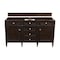 James Martin Vanities Vanity, without top, Burnished Mahogany, 59.8 in W x 22.9 in D,  650-V60D-M-BNM - alternate 1