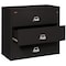 Fireking 38-15/16" W 3 Drawer Fire-Resistant Lateral File Cabinet, Black, Letter/Legal 3-4422-CBL - alternate 2