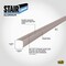 M-D Building Products Building Products 1-1/8'' X 1-1/8'' X 72'' Pewter Aluminum Stair Edging w/ Screw Nails 43880 - alternate 3