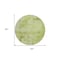 Homeroots 8' Lime Green And Ivory Round Abstract Washable Indoor Outdoor Area Rug 602715 - alternate 3