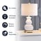 Jonathan Y Vienna 25.5" Ceramic LED Table Lamp, White/Gold JYL3049B - alternate 2