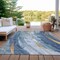 Homeroots 5' X 8' Blue Gold And Ivory Abstract Washable Indoor Outdoor Area Rug 617426 - alternate 5