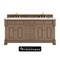James Martin Vanities Brookfield 72 in. Double Vanity, Pecan w/ 3 CM Ethereal Noctis Silestone Top 547-V72-PCN-FENC - alternate 1