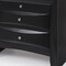 Homeroots 25" Dark Brown Solid Wood Three Drawer Nightstand 285501 - alternate 2