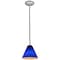 Access Lighting Martini, LED Pendant, Brushed Steel Finish, Cobalt Glass 28004-3R-BS/COB - alternate 3
