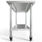 Koolmore 24'' x 60'' 18-Gauge 304 Stainless Steel Commercial Work Table with Casters CT2460-18C - alternate 3