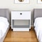 Homeroots 20" White Wood One Drawer Nightstand 526155 - alternate 1