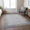 Homeroots 3' X 5' Taupe Beige And Blue Geometric Washable Indoor Outdoor Area Rug 581996 - alternate 4