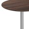 Flash Furniture 36" Round Outdoor Tabletop, Dark Brown, Seamless Surface Technology, 30"x30" Silver Cast IronxBase ST-RD36-WBR-T3030S-GG - alternate 2