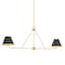 Hudson Valley Lighting Burghley Linear in Aged Brass/Distressed Bronze by Mark D. Sikes MDS2001-AGB/DB - alternate 1