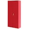 Sandusky Lee Storage Cabinet, 72 in H, 36 in W, 18 in D, Swing, Keyed, Red, 4 Shelves VF41361872-01 - alternate 2