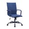 Leisuremod Harris Faux Leather Office Chair - Mid-Back Ergonomic Swivel Desk Chair, Iron Base HOBL19BUL - alternate 1