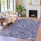 Homeroots 3' X 5' Plum And Ivory Geometric Washable Indoor Outdoor Area Rug 631395 - alternate 4