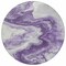 Homeroots 8' Purple And Silver Round Abstract Washable Indoor Outdoor Area Rug 618342 - alternate 4