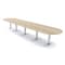 Skutchi Designs 20ft Racetrack Conference Table With Power | Harmony Series | 20 Person Meeting Room Table HAR-RAC-48X240-T-K525-ESIL - alternate 1