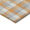 Homeroots 8' Orange Gray And Beige Round Plaid Washable Indoor Outdoor Area Rug 601418 - alternate 2