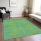 Homeroots 8' X 10' Green And Aqua Geometric Washable Indoor Outdoor Area Rug 598737 - alternate 3