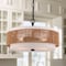 Vaxcel Abbotsford 2-Light Semi-Flush Ceiling Light, Matte Black, White Linen and Rattan Drum, 16-In. P0476 - alternate 4