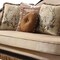 Homeroots 41" Tan Velvet Curved Sofa And Toss Pillows 348229 - alternate 2