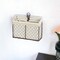 Homeroots Set Of 3 Brown Linen Fabric And Line Metal Organizers, 3PK 379863 - alternate 3