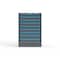 Strong Hold 9 drawer cabinet - (7x 3ft, 2x 4ft) - Blue accents - Electronic Lock S3044-PPRAS-0903FS - alternate 1