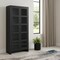 Homeroots 91in Graphite Distressed Solid Wood Frame Accent Cabinet With Two Doors 620846 - alternate 3