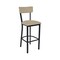 Bfm Seating Bristol Barstool - Grade 4 Upholstered Seat & Back - Steel Frame - Sand Black Finish 4301BSTT015-SB - alternate 1