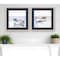 Homeroots Set Of Two Reflected Horizon White Framed Print Wall Art, 2PK 416383 - alternate 2