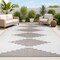Jonathan Y Vinales Diamond Stripe Light Gray/Black 8 ft. x 10 ft. Indoor/Outdoor Area Rug SMB204B-8 - alternate 1
