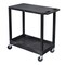 Luxor Cart, 1Tub Shelf, 1Flat Shelf, 18"x32", High Density Polyethylene (Shelf), Polyvinyl Chloride (Leg) EC21-B - alternate 5