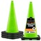 Xpose Safety Traffic Safety Cone, 28 in, Premium PVC, No Collar, Lime Green, 4 pk LTC28-4-X-S - alternate 1