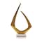 Homeroots 17" Gold And White Aluminum And Marble Abstract Tabletop Sculpture 628141 - alternate 4