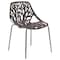 Leisuremod Modern Asbury Dining Chair with Chromed Legs, Taupe AC16TP - alternate 1
