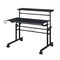 Homeroots Adjustable Black Wood and Stainless Steel Writing Desk 723744 - alternate 3