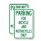 Signmission Parking for Bicycles and Motorcycles Only, 12'' X 18'' 2 Signs, Heavy Gauge Aluminum, 2PK A-1218-2PACK-23448 - alternate 1