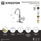 Kingston Brass One-Handle Single-Hole Bathroom Faucet with Deck Plate and Push Pop-Up Drain, Brushed Brass KSD2217RX - alternate 3
