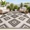 Jonathan Y Lior Geometric Moroccan Diamond Black/Cream 3 ft. x 5 ft. Indoor/Outdoor Area Rug TSN202A-3 - alternate 1