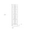 Homeroots 62" White Metal Corner Bookcase 366068 - alternate 5