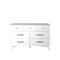 Homeroots 56" White Solid Wood Seven Drawer Double Dresser 524146 - alternate 1