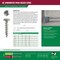 Spax #8 x 3/4 in Interior Wood Metal Screws Cabinet Pan Head Phillips Square Unidrive, 280PK 4111010400204 - alternate 3