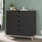 Homeroots 36" Black And Natural Wood Five Drawer Dresser 533282 - alternate 4