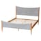Baxton Studio Taylin Mid-Century Grey Corduroy and Oak Brown Wood Queen Bed 257-14148-ZORO - alternate 3