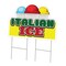 Signmission Italian Ice Die Cut Yard Sign & Stake outdoor plastic coroplast window, C-DC-2436-Italian Ice19 C-DC-2436-Italian Ice19 - alternate 1