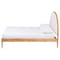 Baxton Studio Dawson Japandi Cream Teddy Fabric and Oak Brown Wood Queen Bed 257-14098-ZORO - alternate 2