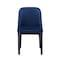 Homeroots Blue and Black Upholstered Velvet Dining Side Chair 521277 - alternate 2