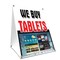 Signmission We Buy Tablets, 36 Inch x 24 Inch A-frame Yard Sign, Plastic Sign SBC-2436-We Buy Tablets - alternate 1