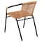 Flash Furniture Lila  Beige Rattan Indoor-Outdoor Restaurant Stack Chair, PK2 2-TLH-037-BGE-GG - alternate 4