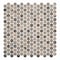 Andova Tiles Pixie Aura White 3/4-in. Penny Round Fabric Look Matte Glass Wall & Floor Mosaic Tile ANDPIX222 - alternate 1