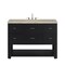 James Martin Vanities Lucian 48" Single Vanity, Carbon Oak, w/ 3 CM Tajnar Eclos Widespread Top D704-V48-CBO-WTJR - alternate 1